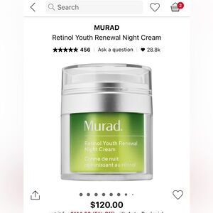 Brand new never used Murad Retinol Youth Night Cream